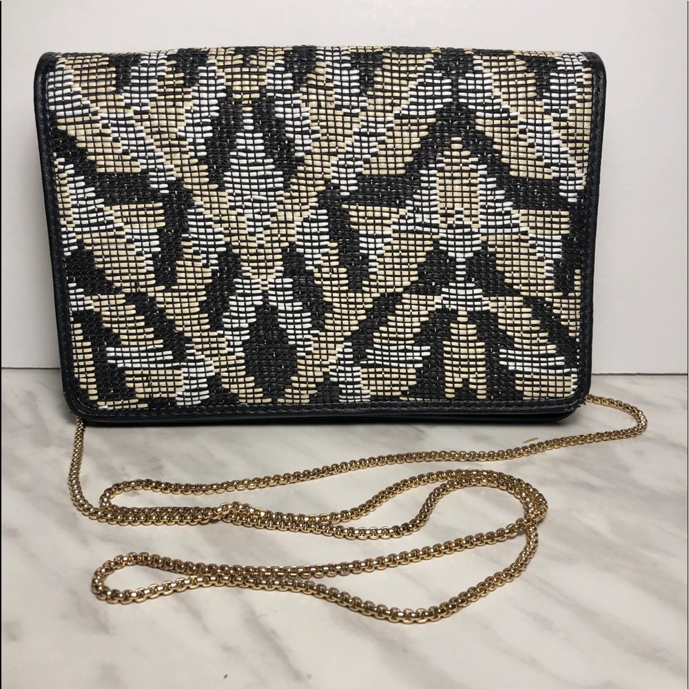 Street Level Woven-look Shoulder Bag/Clutch